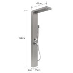 Colonne de douche en acier inoxydable - avec douchette et 4 fonctions - 47cm x 130cm Colonne de douche en acier inoxydable - avec douchette et 4 fonctions - 47cm x 130cm