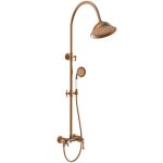 Leeds colonne de douche rtro cuivre bross mitigeur mcanique essebagno