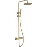 Colonne de douche avec robinetterie thermostatique - edouard rousseau - doddy - laiton brossé Colonne de douche avec robinetterie thermostatique - edouard rousseau - doddy - laiton brossé