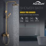 Colonne de douche salle bain bronze mitigeur douche bronze rtro avec barre rglable