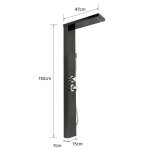 Colonne de douche - marque - syst�me de douche noir - inox - chrom� - carr�e