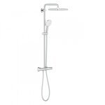 Colonne de douche - grohe - tempesta system 250 cube - mitigeur thermostatique - chrom� - carr�e