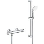 Colonne de douche avec thermostat - grohe - grohtherm 500 - mitigeur thermostatique - douche - chrom ...