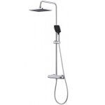 Colonne de douche thermostatique - auralum max - auralum max - inox chrom� - t�te 30 cm douchette 3 modes ...