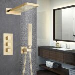 Colonne de douche thermostatique douche encastrable mitigeur douche 3 voies pulv�risateur installation ...