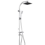 Colonne de douche thermostatique - hauteur r�glable - avec porte - savon et douche � pluie - 20x47x106 ...