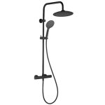 Essegoia colonne de douche avec mitigeur thermostatique - noir mat - essebagno