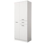 Colonne polyvalente - classic - 60x34 - 3 portes - 1 tiroir - blanc brillant