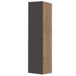 Colonne porte balai en bois avec 1 porte graphite et structure en noyer
