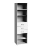 Colonne de rangement lund 3 tiroirs blanc mat 50 x 40 cm profondeur