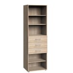 Colonne de rangement lund 3 tiroirs chne naturel 50 x 40 cm profondeur