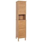 Colonne de salle de bain 1 porte + 1 pani�re � linge colonial