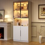 Colonne salle de bain avec 4 ports usb et led armoire salle de bain avec �tag�res r�glables armoire haute ...