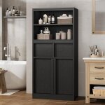 Colonne salle de bain avec 4 portes 2 tiroirs armoire haute salle de bain pour salon cuisine 60 x 30 ...