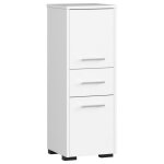 Colonne salle de bains akord fin blanche 30 cm 2 portes 1 tiroir fa�ade blanche 3 �tag�res 30x30x85 cm ...