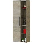 Colonne de salle de bain - arkitmobel - athena 1a1g - 51 x 25 x 135 cm - marron - montage facile