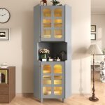 Colonne salle de bain - armoire salle de bain - meuble salle de bain - armoires dangle �clair�es par ...