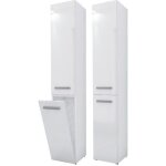 Meuble de salle de bain bagnoli slim vi blanc mat / blanc brillant - colonne de salle de bain l : 30 ... Meuble de salle de bain bagnoli slim vi blanc mat / blanc brillant - colonne de salle de bain l : 30 ...