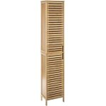 Atmosphera - colonne de salle de bain en bambou sicela - 34 x h. 170 cm - marron naturel