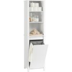 Colonne de salle de bain bzr102 - w sobuy - 3 Étagères, 1 panier à linge amovible - 45x35x171 - blanc ... Colonne de salle de bain bzr102 - w sobuy - 3 Étagères, 1 panier à linge amovible - 45x35x171 - blanc ...