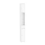 Colonne de salle de bain �troite - sobuy - hydrofuge - mdf - blanc - 20x180x20 cm - �tag�res r�glables ...