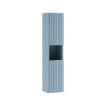 Colonne de salle de bain vano 140 cm bleu denim 2 portes suspendue