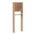 Meuble dessus wc 2 portes 1 tablette abricot elisa Meuble dessus wc 2 portes 1 tablette abricot elisa