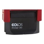 Colop printer 20 - l tampon auto - encreur rouge texte fixe copy 14 x 38 mm poign�e rouge