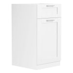 Colura meuble bas de cuisine 40 cm 1 porte 1 tiroir blanc.