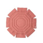 Tapis de parc octogonal ouatin� bicolore rose poudr�