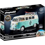 Combi - edition spciale - playmobil - volkswagen t1 - bleu - 2 personnages - accessoires inclus