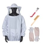 Combinaison apiculture mlbq 4en1 avec v�tements anti - abeilles grattoir brosse et gants taille unique ...