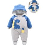 Combinaison  capuche bb - 3 - 6 mois - grenouillres dtachable  capuche manche longue dinosaure ...