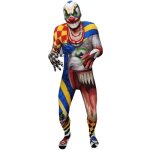 Combinaison intgrale morphsuits clown effrayant - mixte - lycra / polyester - halloween