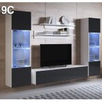 Combinaison de meubles luke 9c blanc et noir - luke - h2 v6 kit tagres troites - adulte