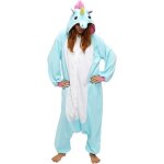 Combinaison pyjama licorne pgase bleue pour adulte - taille small