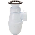 Combin bonde et siphon - nicoll - blanc - plastique - intrieur - coulement libre