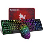 Combo clavier et souris de jeu - rncyn - r�tro�clair� - souris 800 / 1600 / 2400 dpi - connexion filaire ...