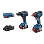 Combo kit 2 outils 18v : gdx 18v - 200 + gsr 18v - 55 + gba 18v 2x40ah + gal 18v - 40
