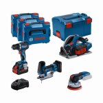 Kit 4 outils gsr / gkt / gst / gex - bosch - avec batterie procore 18v 4. 0ah + 2 batteries procore 5. ...