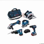 Kit 5 outils bosch gsr / gws / gks / gsa / gst + 3 x batterie 18v 4. 0ah li - ion - 0615990n39