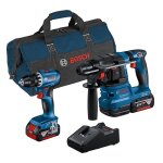 Combo - kit - bosch - gsr 18v - 45 + gbh 18v - 22 - batterie 40 ah - perceuse � percussion