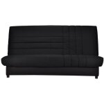 Comfort bultex banquette clic - clac 3 places - tissu noir - made in france - l 192 x p 95 cm - beija ...