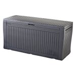 Coffre de rangement - keter - comfy 270l - 1167 x 447 x 57 cm - impermable - noir