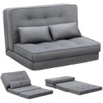 Canapé convertible 2 places chauffeuse avec coussins confortable canapé lit pliantgris Canapé convertible 2 places chauffeuse avec coussins confortable canapé lit pliantgris