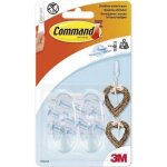 Crochets adhsifs - command - 17091clr - lot de 2 - transparent - charge max 09 kg