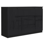 Commode 3 tiroirs - meblocker - 2 portes - 120 cm - meuble de rangement spacieux - salon chambre � couche ...