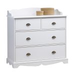 Commode 4 tiroirs blanche style anglais avec crdence l 96 h 91. 6 p 42 cm - l 96 x l 42 x h 91. 6 cm ...