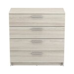 Calicosy - commode 4 tiroirs l796 cm d�cor bois clair - pricy - chene shannon