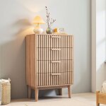 Commode � 4 tiroirs meuble de rangement avec poign�e et et pieds pour salon commode chambre pour chambre ...